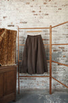 AVIVA JIFEI XUE 25 Autumn and Winter Simple Shirt/Layered Balloon Skirt AJX-FW25-LBS-USCT-Umber Stripe Skirt (FW25-ES)